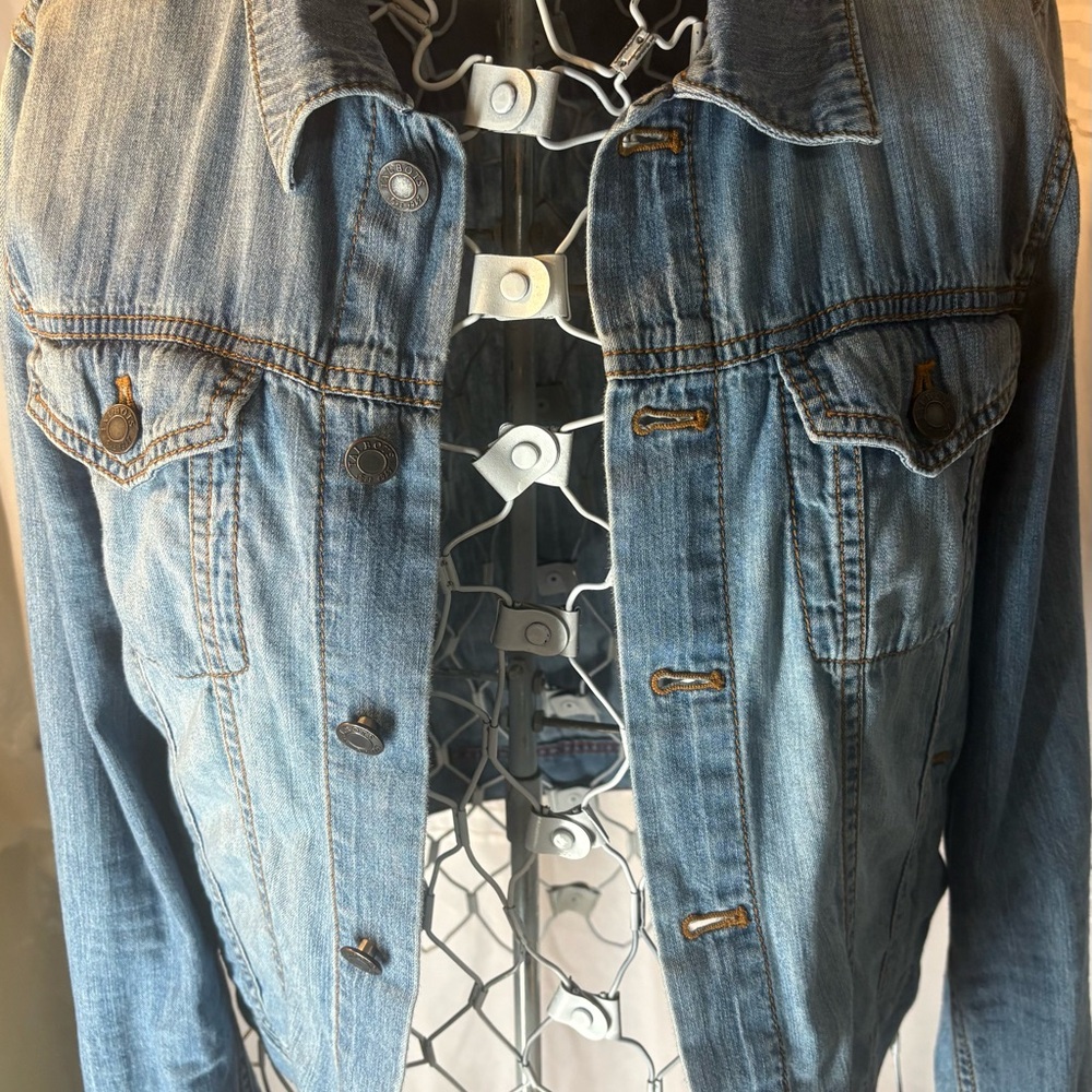 Stylish Soft Relaxed Talbots Blue Denim Jacket